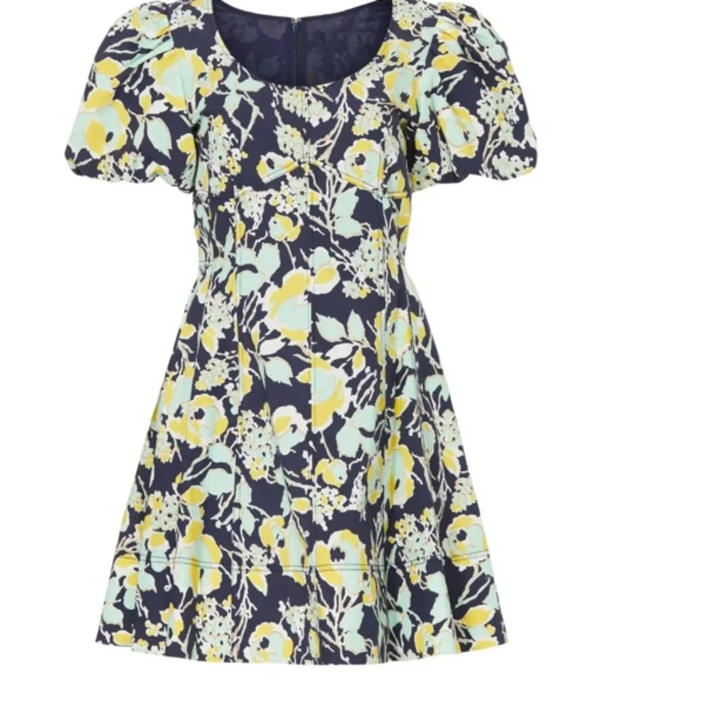 Tanya Taylor Madeline Dress, Blue - multicolour print, Size 0 - Picture 3 of 11